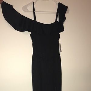 Black off the shoulder jumpsuit. New with tags